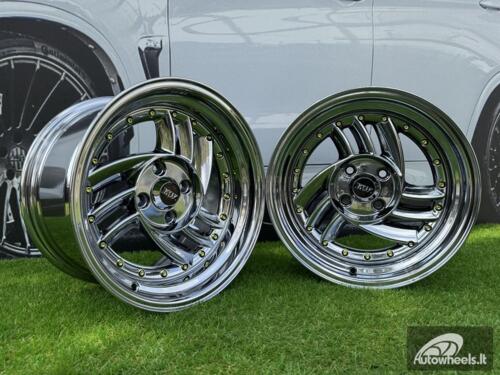  Ratlankis HIRO V1-R Style R15X8.5J 4X100 ET10 73.1 Black chrome with gold rivets
