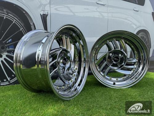  Ratlankis HIRO V1-R Style R15X8.5J 4X100 ET10 73.1 Black chrome with gold rivets