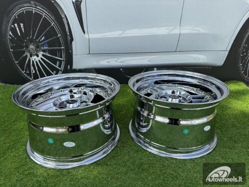  Ratlankis HIRO V1-R Style R15X8.5J 4X100 ET10 73.1 Black chrome with gold rivets