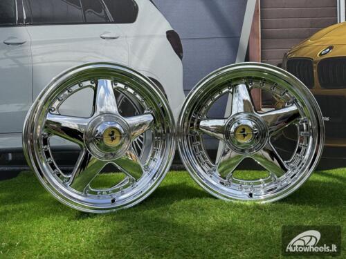 Ratlankis Ferrari Azev Type A Style R17X10J 5X112/5X120 ET15 72.6 Chrome