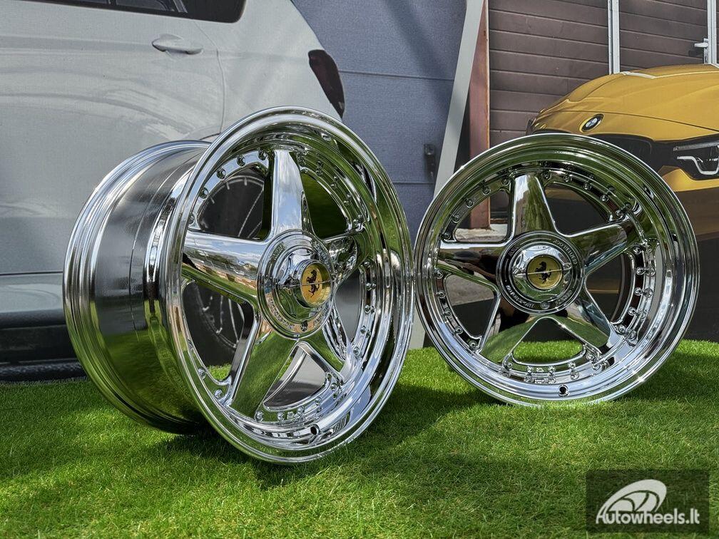Ratlankis Ferrari Azev Type A Style R17X10J 5X112/5X120 ET15 72.6 Chrome