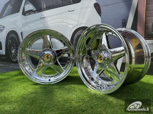 Ratlankis Ferrari Azev Type A Style R17X10J 5X112/5X120 ET15 72.6 Chrome