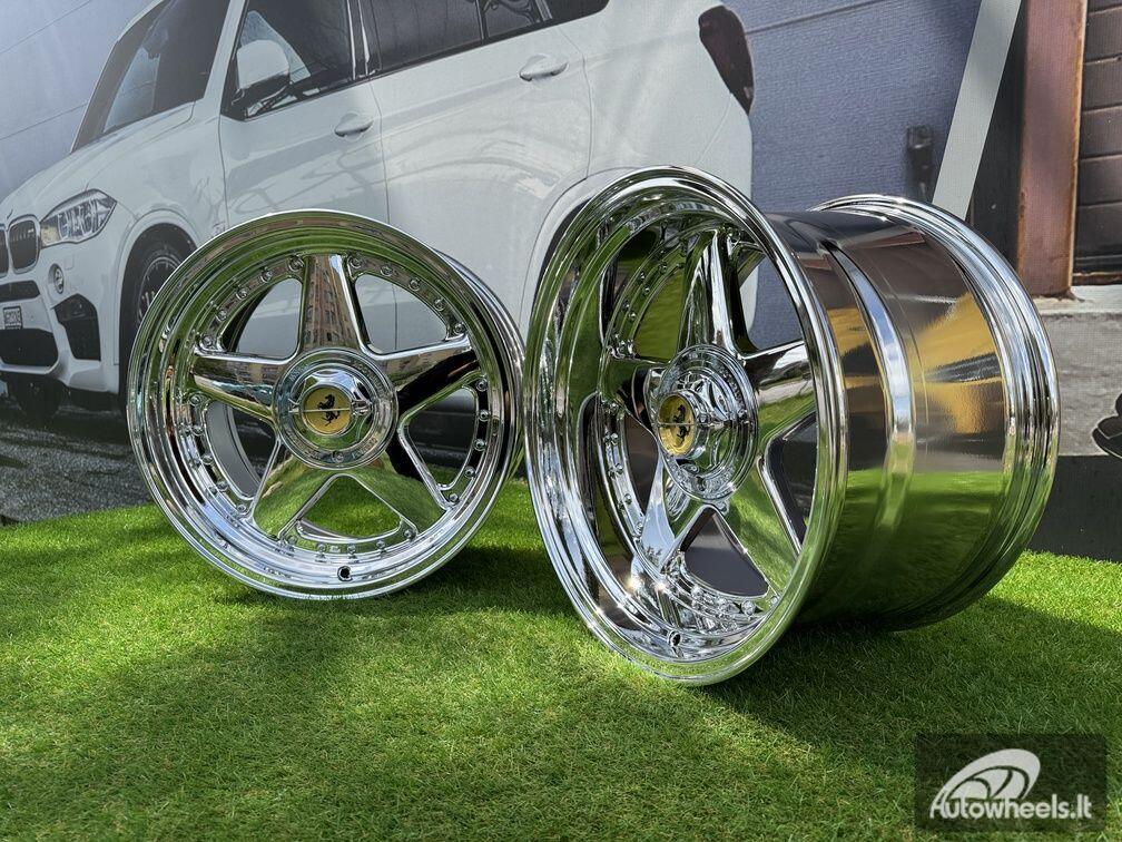 Ratlankis Ferrari Azev Type A Style R17X10J 5X112/5X120 ET15 72.6 Chrome