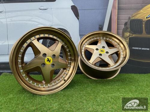 Ratlankis Ferrari 348 Style R17X8.5J 4X100 ET30 73.1 Bronze with silver rivets