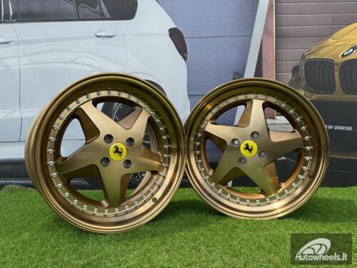 Ratlankis Ferrari 348 Style R17X8.5J 4X100 ET30 73.1 Bronze with silver rivets