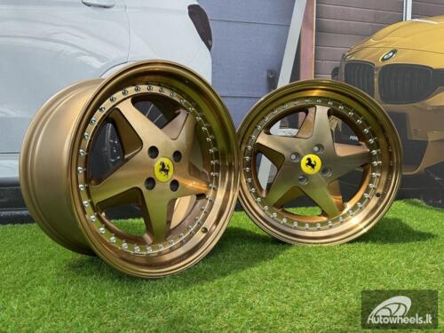 Ratlankis Ferrari 348 Style R17X8.5J 4X100 ET30 73.1 Bronze with silver rivets