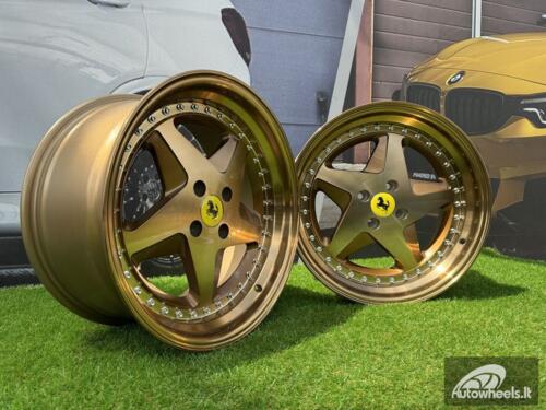 Ratlankis Ferrari 348 Style R17X8.5J 4X100 ET30 73.1 Bronze with silver rivets