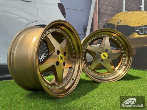 Ratlankis Ferrari 348 Style R17X8.5J 4X100 ET30 73.1 Bronze with silver rivets