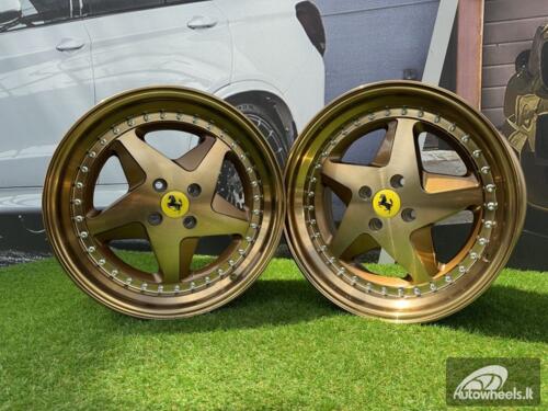 Ratlankis Ferrari 348 Style R17X8.5J 4X100 ET30 73.1 Bronze with silver rivets