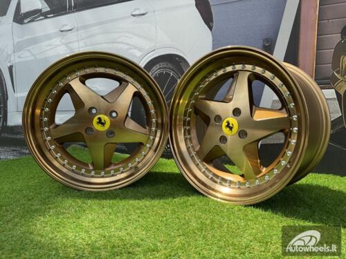 Ratlankis Ferrari 348 Style R17X8.5J 4X100 ET30 73.1 Bronze with silver rivets