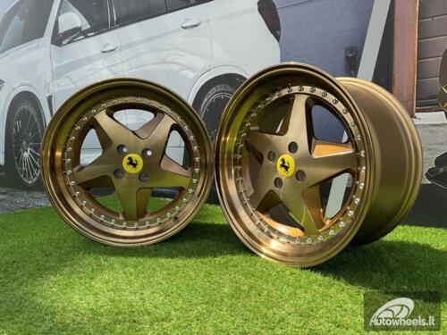 Ratlankis Ferrari 348 Style R17X8.5J 4X100 ET30 73.1 Bronze with silver rivets
