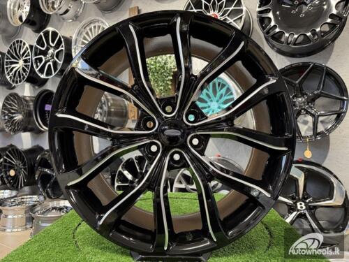 Ratlankis Ford Expedition Style R22X9.5J 6X135 ET40 87.1 Black with Milled Spoke for Ford Expedition, F-150, Lobo