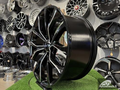 Ratlankis Ford Expedition Style R22X9.5J 6X135 ET40 87.1 Black with Milled Spoke for Ford Expedition, F-150, Lobo