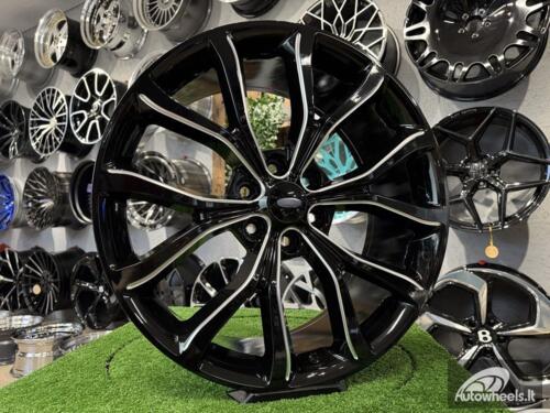 Ratlankis Ford Expedition Style R22X9.5J 6X135 ET40 87.1 Black with Milled Spoke for Ford Expedition, F-150, Lobo