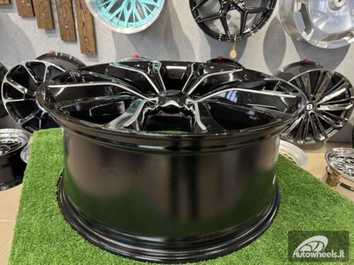 Ratlankis Ford Expedition Style R22X9.5J 6X135 ET40 87.1 Black with Milled Spoke for Ford Expedition, F-150, Lobo