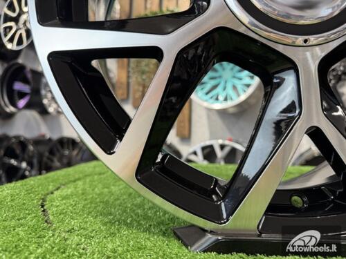 Ratlankis VW UP GTI Style R17X6.5J 4X100 ET40 57.1 Black with Diamond cut  for VW UP, Polo, Lupo