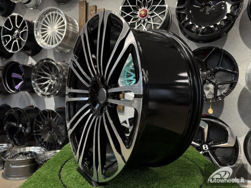 Ratlankis Land Rover 10-Split Spoke Style R23X9.5J 5X120 ET42.5 72.6 Black with Diamond cut for Land Rover