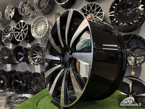 Ratlankis Land Rover 10 Spoke Style R23X10J 5X120 ET40 72.6 Black with Diamond cut for Land Rover