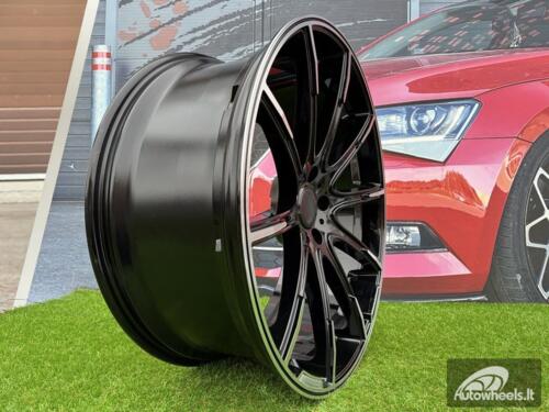 Ratlankis Mercedes Brabus Style R24X10J 5X130 ET30 84.1 Black with Diamond cut for G Class