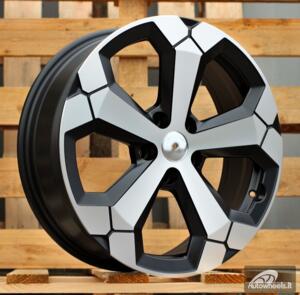 Ratlankis R18x6.5  5X114.3  ET  32  66.1  Y1274  Black Polished Half Matt (MBHM)  For DACIA  (K2)  (NEW Model)