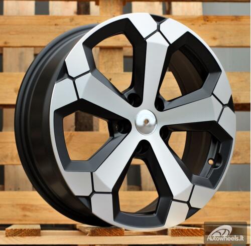 Ratlankis R18x6.5  5X114.3  ET  32  66.1  Y1274  Black Polished Half Matt (MBHM)  For DACIA  (K2)  (NEW Model)