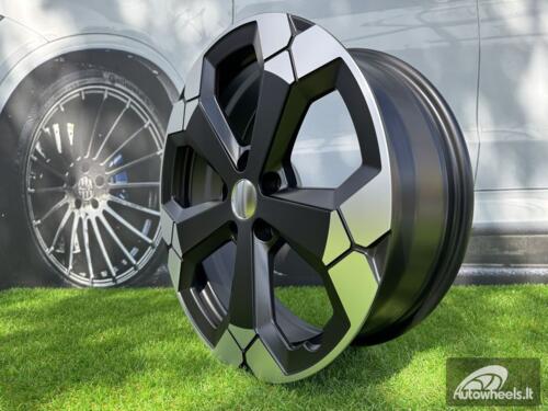 Ratlankis R17x6.5  5X114.3  ET  45  66.1  Y1274  Black Partial Polished Half Matt (BPHM)  For DACIA  (K2+L4+P2)  (NEW Model)
