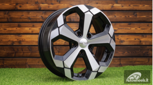 Ratlankis R16x6.5  5X114.3  ET  33  66.1  Y1274  Black Polished (MB)  For DACIA  (K2+P+R)  (NEW Model)