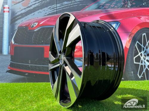 Ratlankis R18x7.5  5X108  ET  50.5  63.4  SF502  Black Polished (MB)  For VOLVO  (K7)  (HYBRID FORGED)