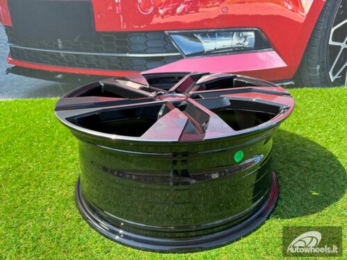 Ratlankis R18x7.5  5X108  ET  50.5  63.4  SF502  Black Polished (MB)  For VOLVO  (K7)  (HYBRID FORGED)