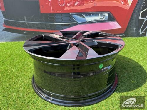 Ratlankis R18x7.5  5X108  ET  50.5  63.4  SF502  Black Polished (MB)  For VOLVO  (K7)  (HYBRID FORGED)