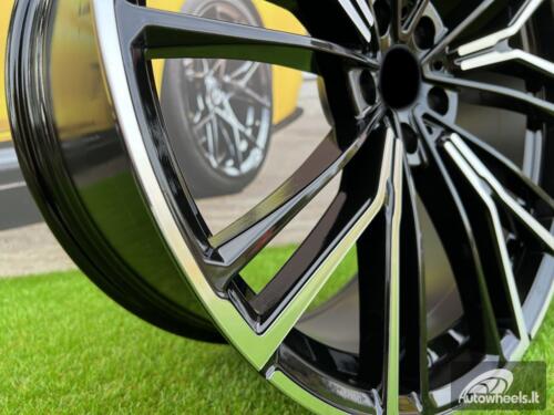 Ratlankis R20x8.5  5X112  ET  26  66.6  B5964  (IN5537)  Black Polished (MB)  For BMW  (A)  (New Model BMW 5 Front+Rear)