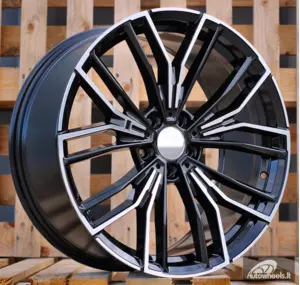 Ratlankis R20x9.5  5X112  ET  37  66.6  B5964  (IN5537)  Black Polished (MB)  For BMW  (P2)  (New Model BMW 5 Front+Rear)