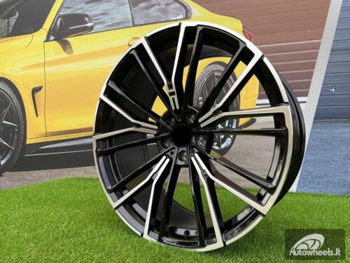 Ratlankis R20x9.5  5X112  ET  37  66.6  B5964  (IN5537)  Black Polished (MB)  For BMW  (P2)  (New Model BMW 5 Front+Rear)