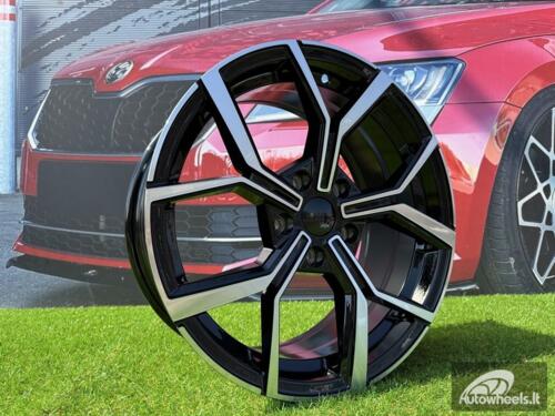 Ratlankis R16x6.5  5X100  ET  45  57.1  B5952  (IN5563)  Black Polished (MB)  For VW  (P2)