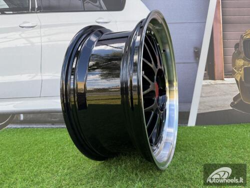 Ratlankis R18x8  5X120  ET  35  72.6  A1025  Black+Polished Lip (BLPL)  For RACIN  (P)  (BBS Style Rear+Front)