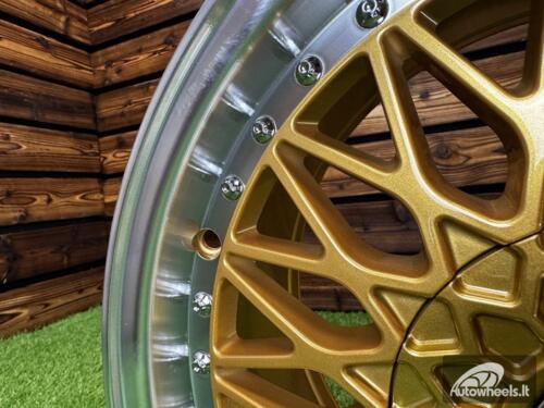 Ratlankis R18x8  10X112/120  ET  35  72.6  BY479  (XF135)  Gold+Polished (YP)  For RACIN  (P2+R)  (BBS Style Rear+Front)