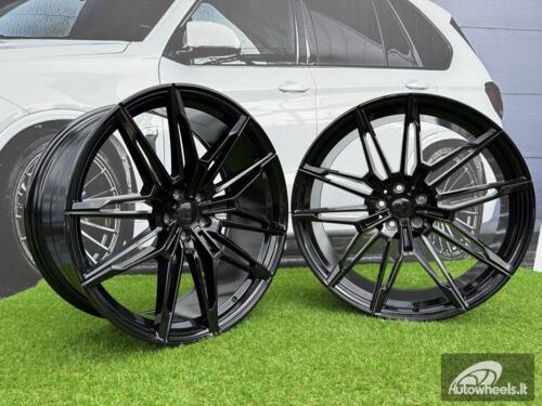 Ratlankis R22x9.5  5X112  ET  30  66.6  I0294  Black (BL)  For BMW  (P1+A)  (Rear+Front)