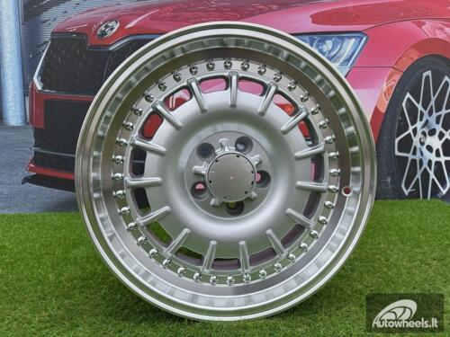 Ratlankis R17x8  5X112  ET  30  66.6  B1855  Silver+Polished Lip (SP)  For MER  (Z2)  (Rear+Front)