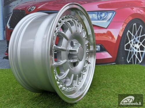 Ratlankis R17x8  5X112  ET  30  66.6  B1855  Silver+Polished Lip (SP)  For MER  (Z2)  (Rear+Front)