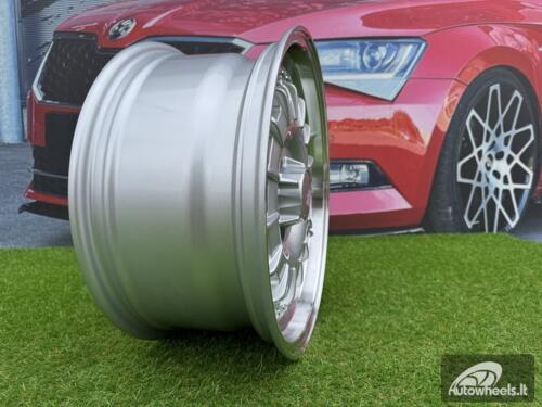 Ratlankis R17x8  5X112  ET  30  66.6  B1855  Silver+Polished Lip (SP)  For MER  (Z2)  (Rear+Front)