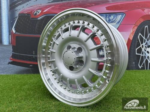 Ratlankis R17x8  5X112  ET  30  66.6  B1855  Silver+Polished Lip (SP)  For MER  (Z2)  (Rear+Front)