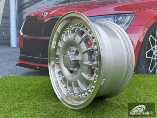 Ratlankis R17x8  5X112  ET  30  66.6  B1855  Silver+Polished Lip (SP)  For MER  (Z2)  (Rear+Front)