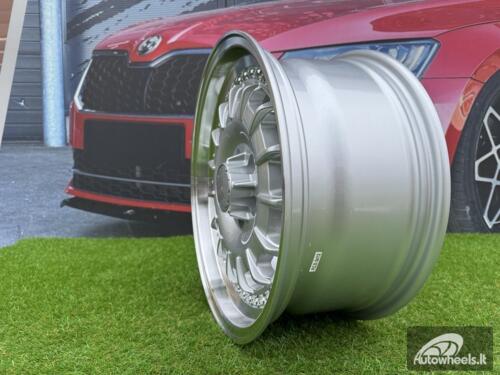 Ratlankis R17x8  5X112  ET  30  66.6  B1855  Silver+Polished Lip (SP)  For MER  (Z2)  (Rear+Front)