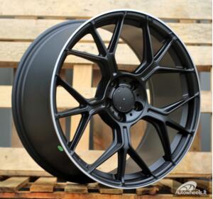 Ratlankis R18x9  5X112  ET  40  66.5  FBX120  (F8717)  Black Matt+Polished Lip (BMPL)  For MER  (K3)  (Rear+Front)