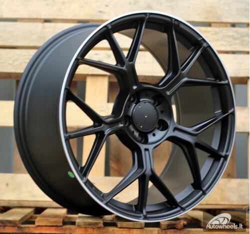 Ratlankis R19x9.5  5X112  ET  43  66.5  FBX120  (F9717)  Black Matt+Polished Lip (BMPL)  For MER  (K3)  (Rear+Front)
