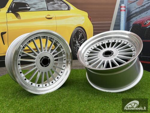 Ratlankis R18x10  5X120  ET  15  74.1  B1803  Silver+Polished Lip (SP)  For BMW  (Z6+Z1)  (ALPINA Style Rear+Front)