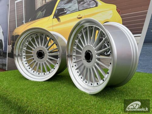 Ratlankis R18x10  5X120  ET  15  74.1  B1803  Silver+Polished Lip (SP)  For BMW  (Z6+Z1)  (ALPINA Style Rear+Front)