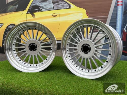 Ratlankis R18x8.5  5X120  ET  20  74.1  B1803  Silver+Polished Lip (SP)  For BMW  (Z6+Z1)  (ALPINA Style Rear+Front)