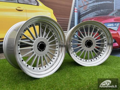 Ratlankis R18x8.5  5X120  ET  20  74.1  B1803  Silver+Polished Lip (SP)  For BMW  (Z6+Z1)  (ALPINA Style Rear+Front)