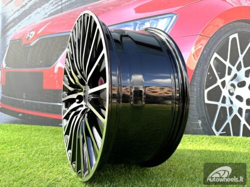 Ratlankis R20x9.5  5X112  ET  45  66.6  FBX132  Black Polished (MB)  For MER  (P2)  (HYBRID FORGED Front+Rear)